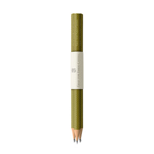 Set 3 creioane grafit Guilloche, verde olive, Graf von Faber-Castell