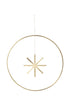 Ornament de Craciun suspendat stea, mare, din alama, fermLIVING