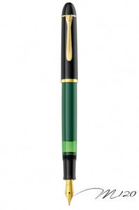 Stilou Classic M120, verde-negru, Pelikan