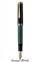 Stilou Souveran M1000, penita aur 18 ct, negru-verde, Pelikan