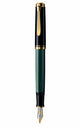 Stilou Souveran M400, penita aur 14 ct, negru-verde, Pelikan