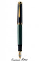 Stilou Souveran M800, penita aur 18 ct, negru-verde, Pelikan