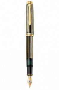 Stilou Souveran M800 Raden Royal Gold, penita aur 18 ct, Pelikan